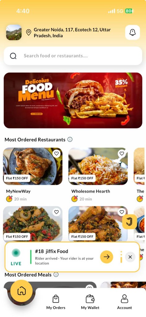 Jiffix App — Food, Grocery, Medicine & Parcel Delivery
